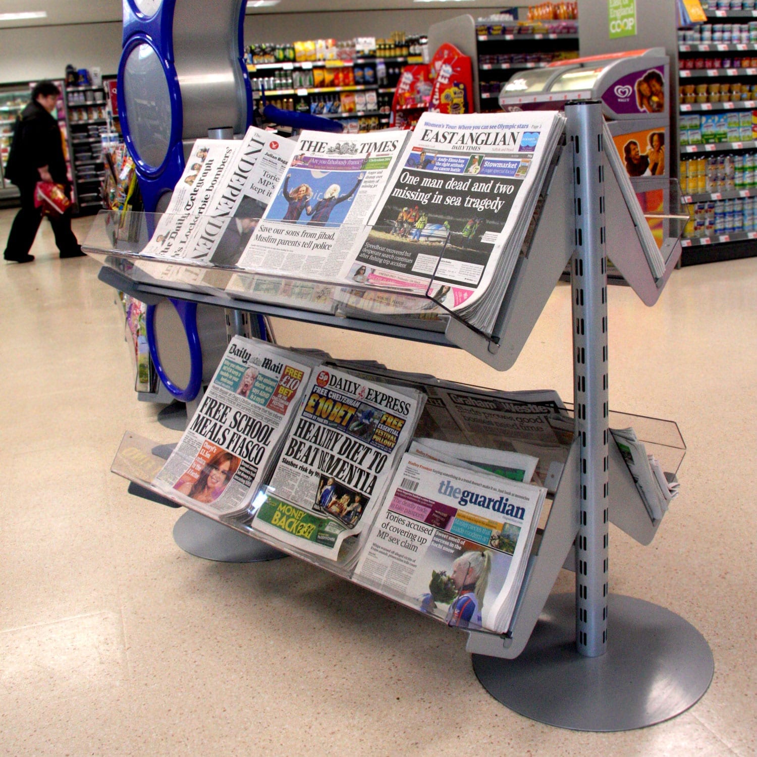 Standard Bay & Newspaper Shelves Merchandising System