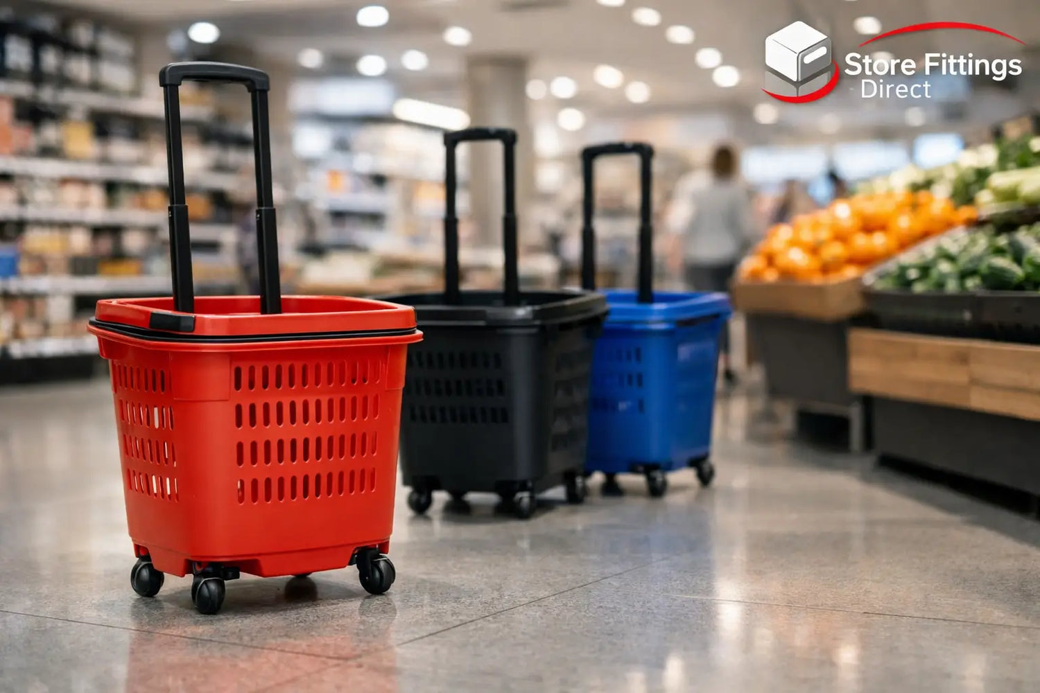Shopping Baskets With Wheels for Busy Stores