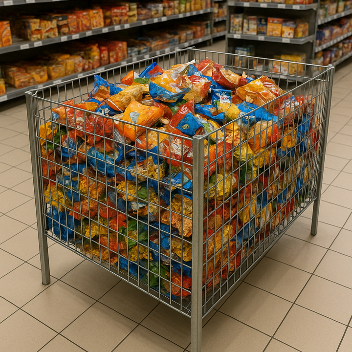 Dump bins and baskets