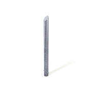 Mitre top galvanised steel bollard, 1000mm above ground