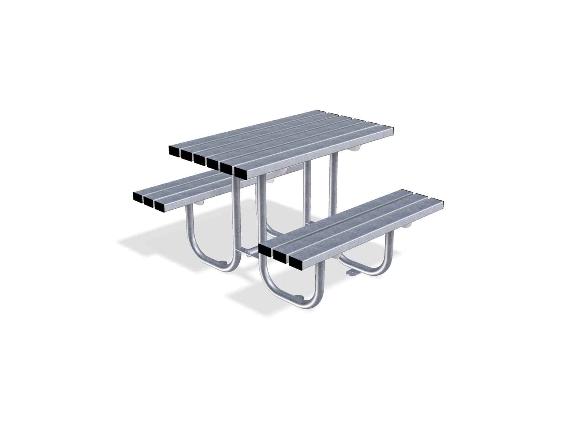 Gretton Picnic Table Bench | Galvanised Street Furniture