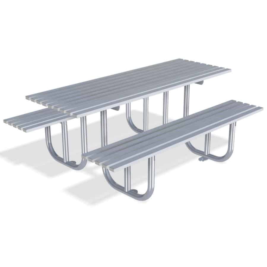 Haddon Picnic Table Bench | Stainless Steel or Galvanised Street Furniture