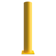 Yellow galvanised steel bollard