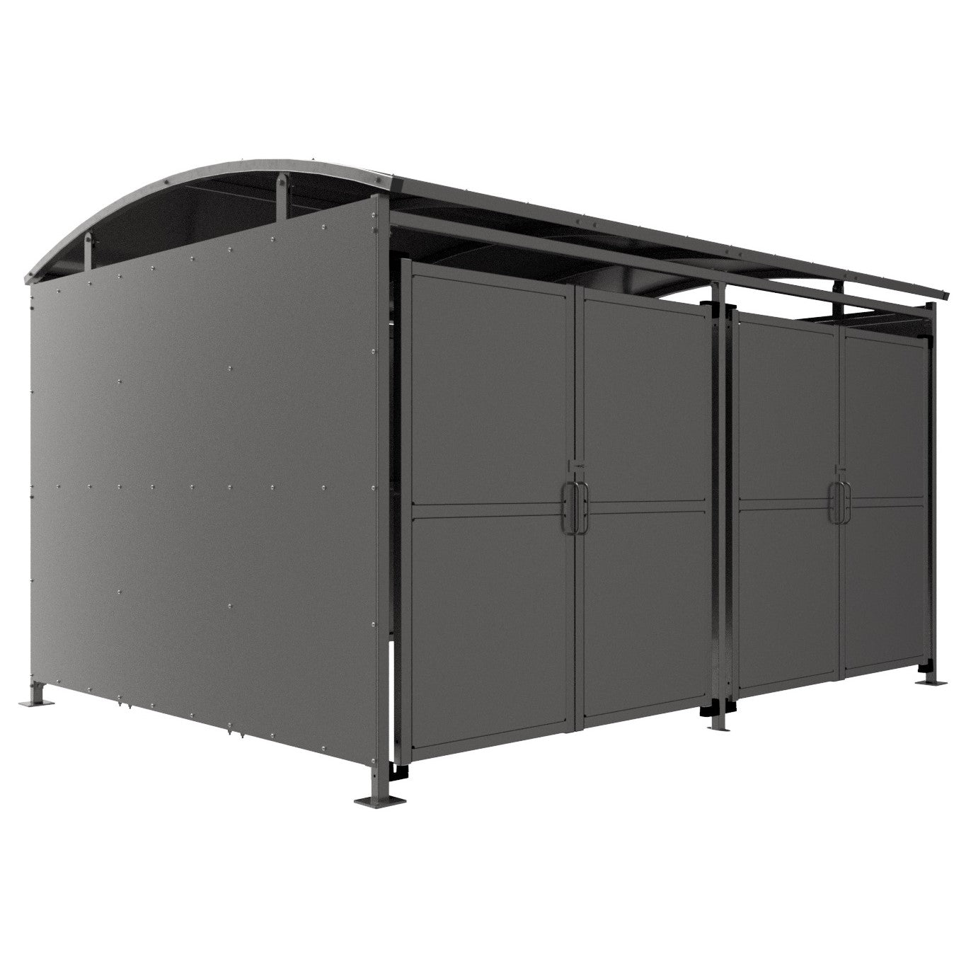 DM2 Secure Bin Shelter - Steel Clad Gates
