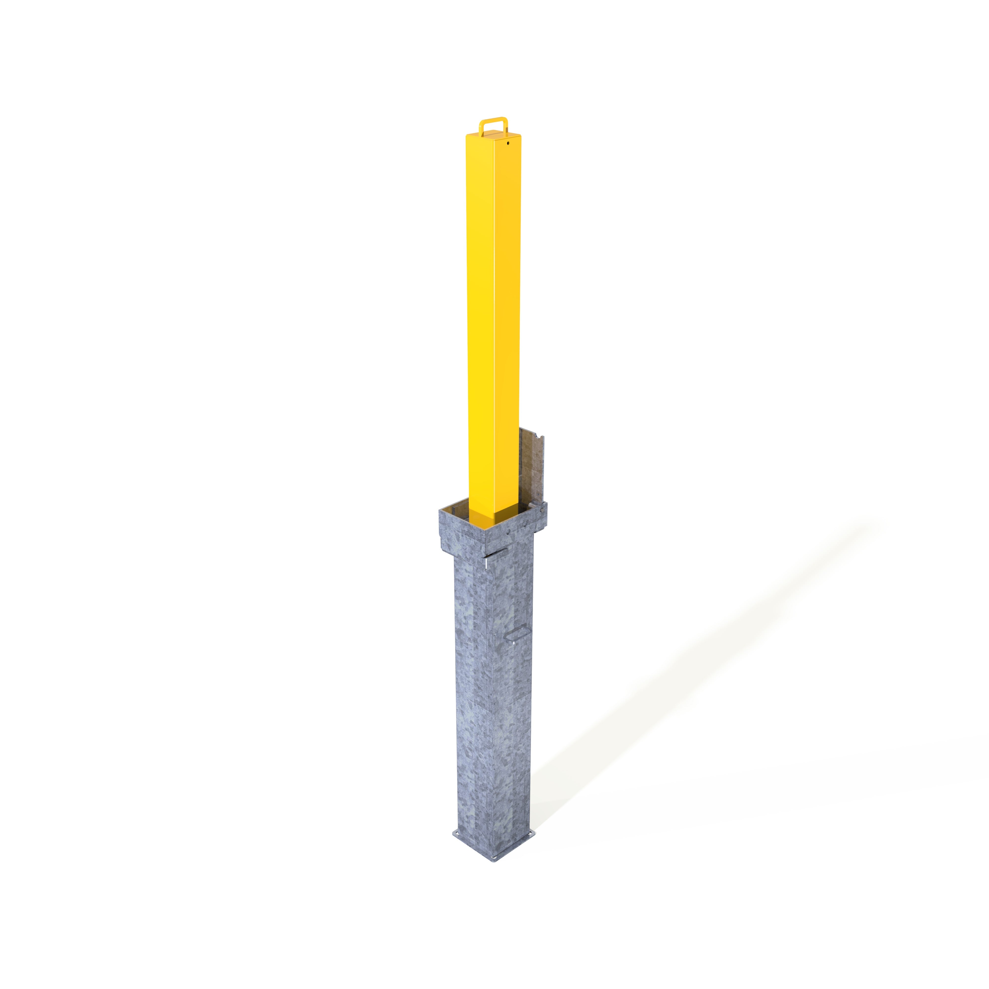 Square Retractapost-GL 900 Telescopic Bollard - Galvanised or Galvanised and Coated