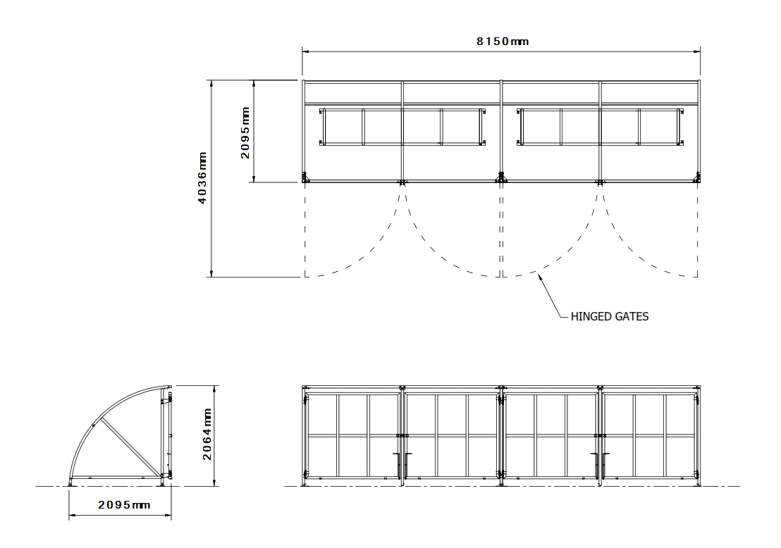 Secure and Gated Cycle Shelter