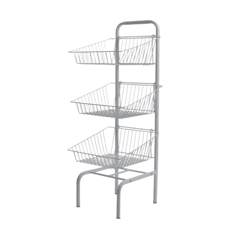 3 Tier Wire Basket Unit - Store Fittings Direct