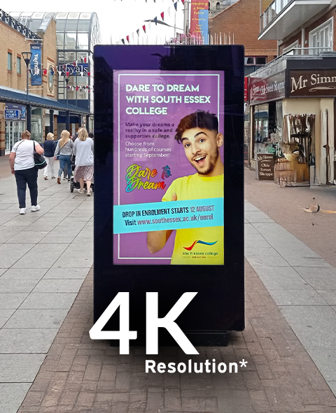 4K Outdoor PCAP Freestanding Multi Touch Screen Poster | IP65 Waterproof Totem - Store Fittings Direct