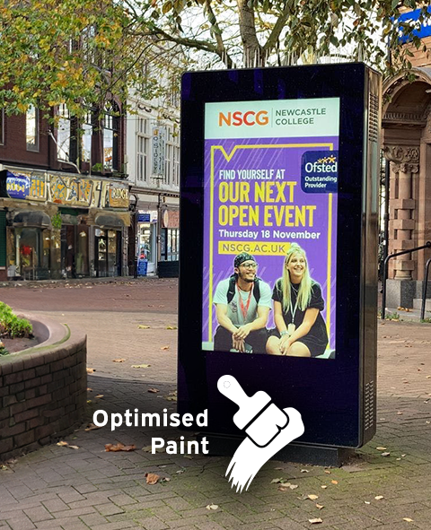 4K Outdoor PCAP Freestanding Multi Touch Screen Poster | IP65 Waterproof Totem - Store Fittings Direct