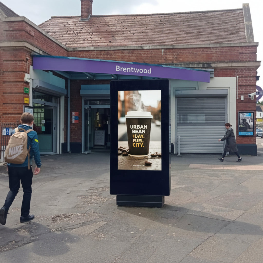 4K Outdoor PCAP Freestanding Multi Touch Screen Poster | IP65 Waterproof Totem - Store Fittings Direct