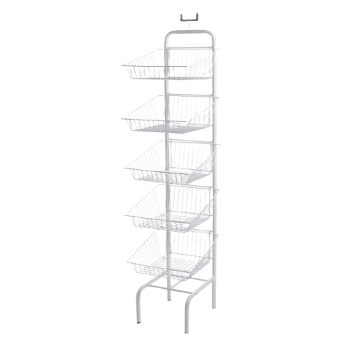 5 Tier Wire Basket Unit - Store Fittings Direct