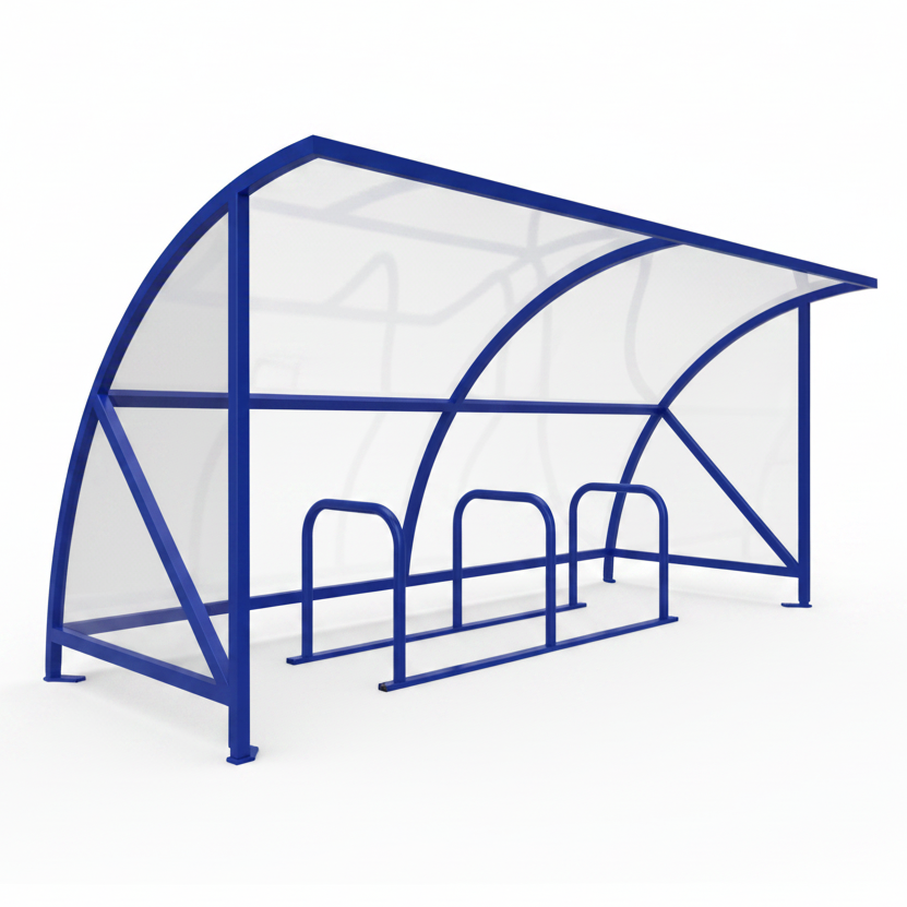 6 Cycle Bike Shelter | Queensway - Store Fittings Direct