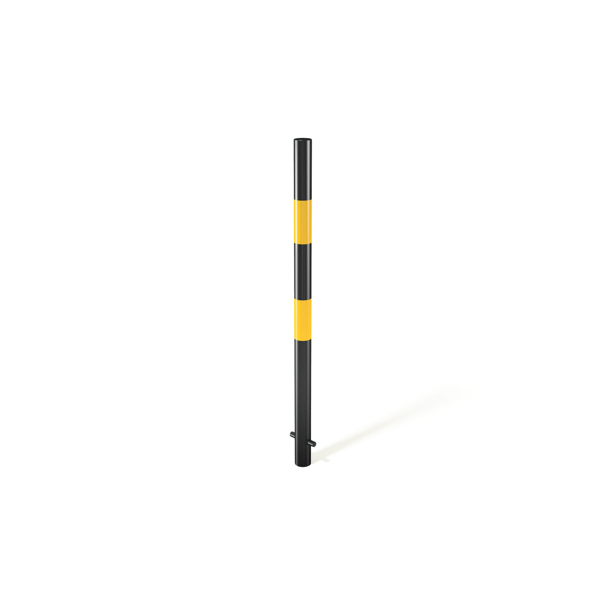 Black Yellow Hi-Vis Protection Bollard - 900mm above ground - Store Fittings Direct
