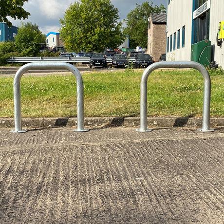 76mm Hooped Perimeter Barrier Galvanised Bolt Down | Store Fittings Direct