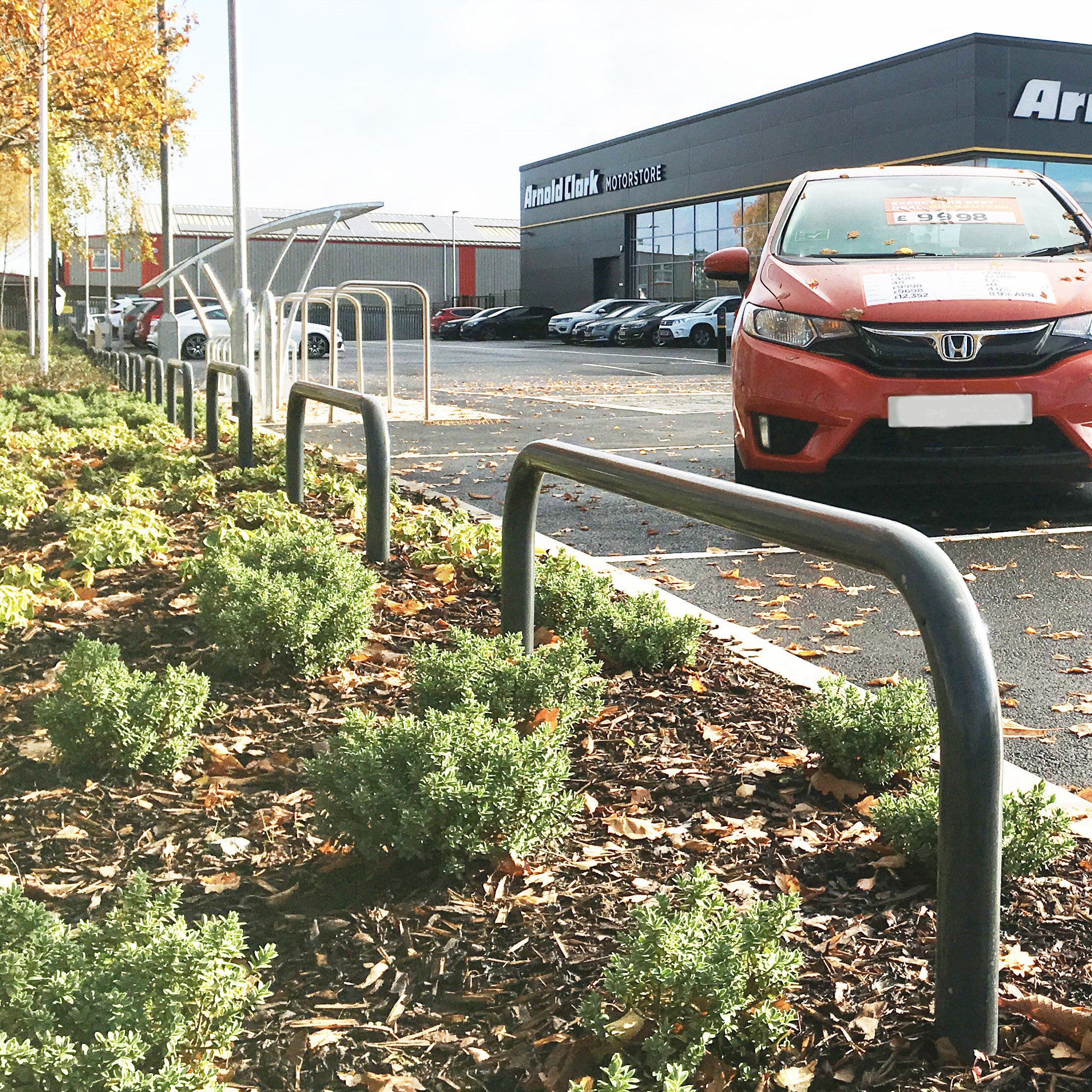 76mm Hooped Perimeter Barrier - Galvanised - Concrete In