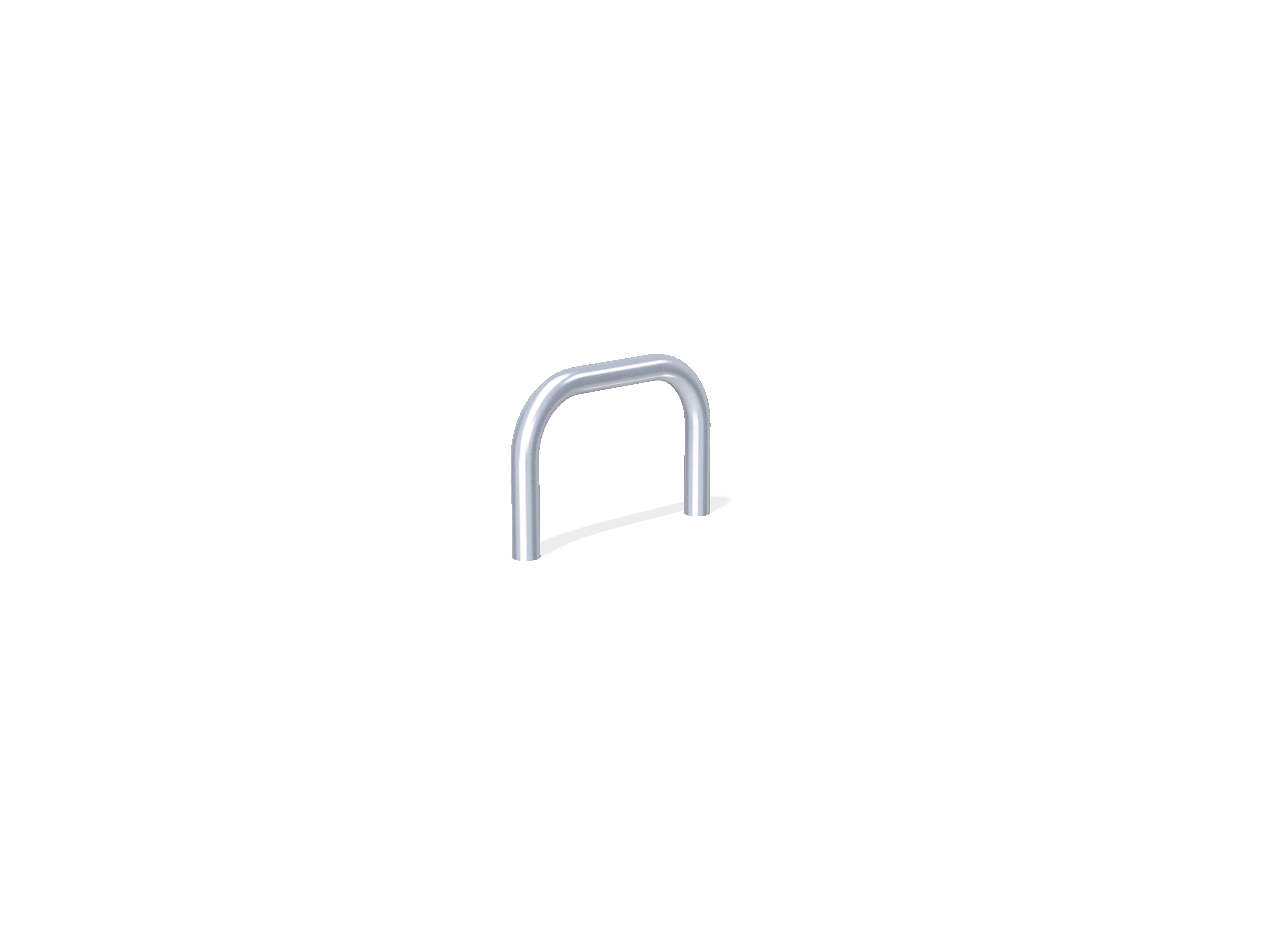 76mm Hooped Perimeter Barrier - Stainless Steel - Concrete in