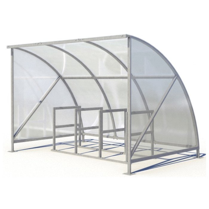 8 Bike Cycle Shelter | Broughton Slimline - Store Fittings Direct