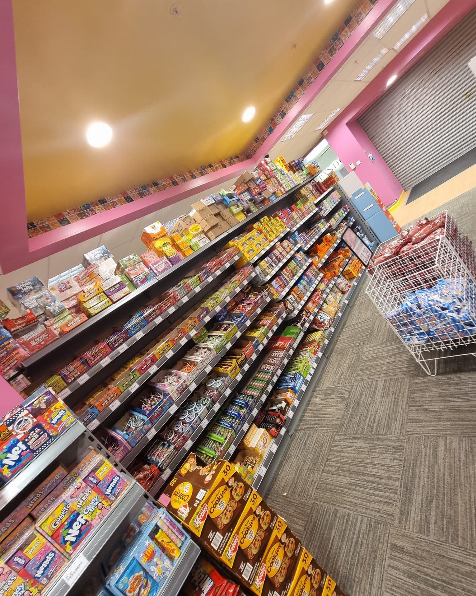 Retail shopping shelves