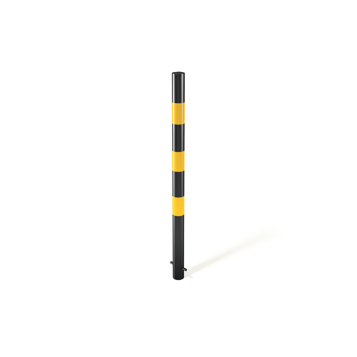 Black Yellow Hi-Vis Protection Bollards - 1200mm above ground - Store Fittings Direct