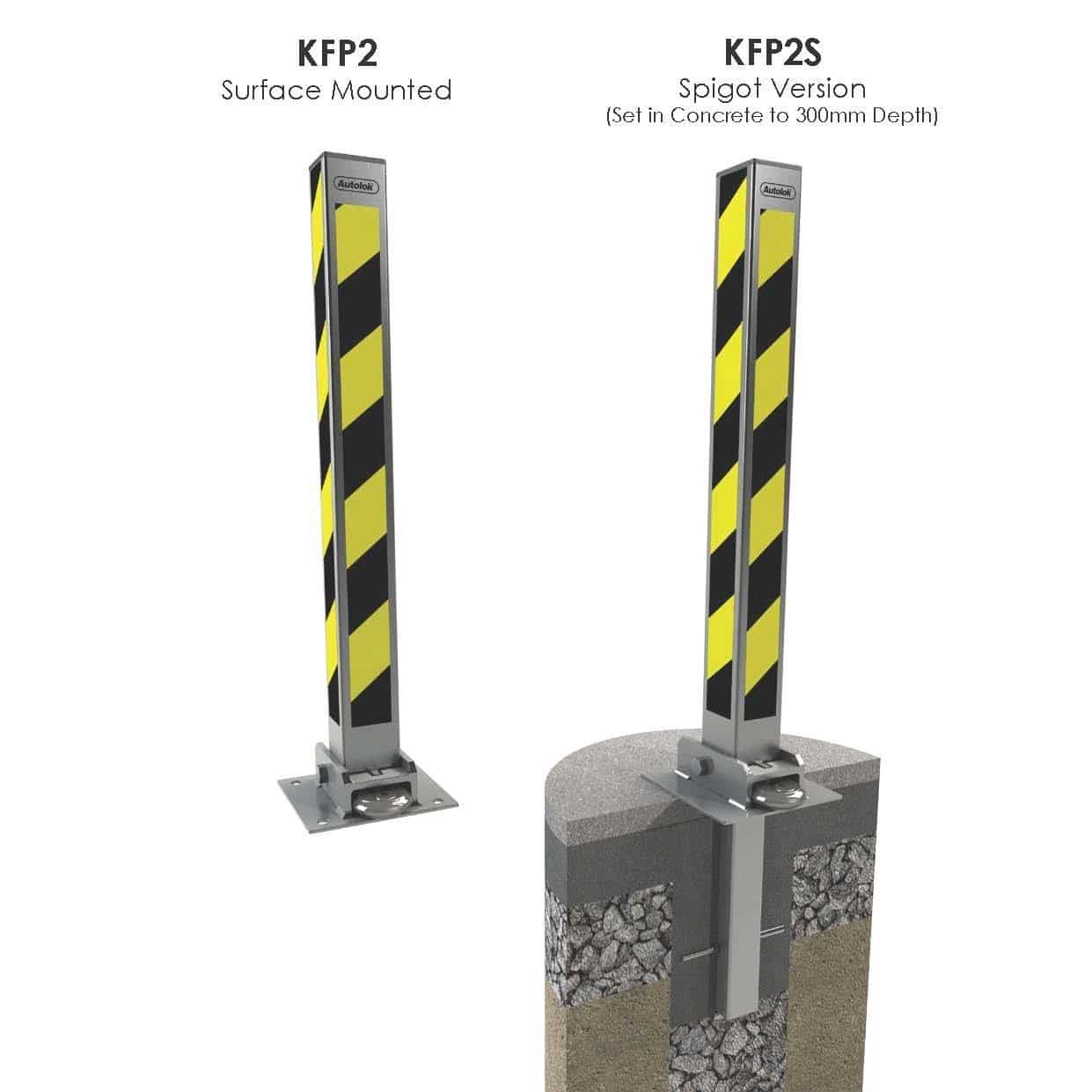 Autolok Heavy Duty Fold Down Security Post - Store Fittings Direct