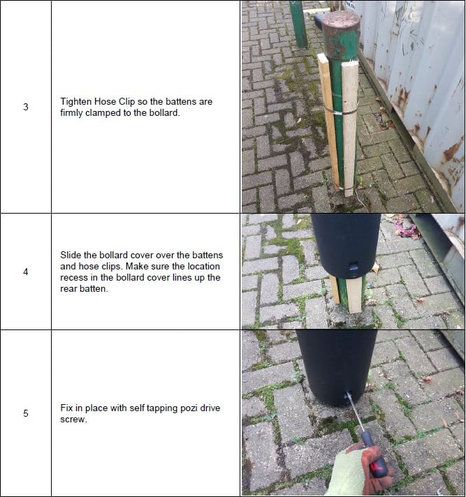 Large Plastic Bollard Sleeve Cover