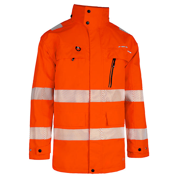 Deltic Hi-Vis Ripstop Breathable And Waterproof Rail  Jacket