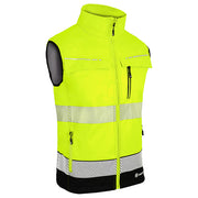 Deltic Two-Tone Hi-Vis Softshell Rail Bodywarmer