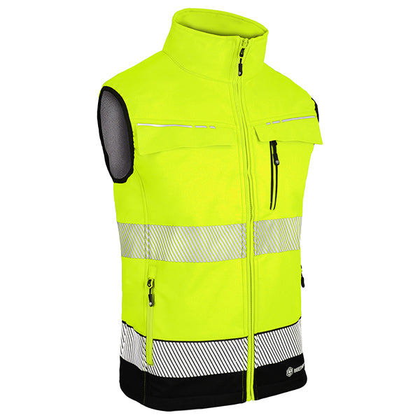 Deltic Two-Tone Hi-Vis Softshell Rail Bodywarmer