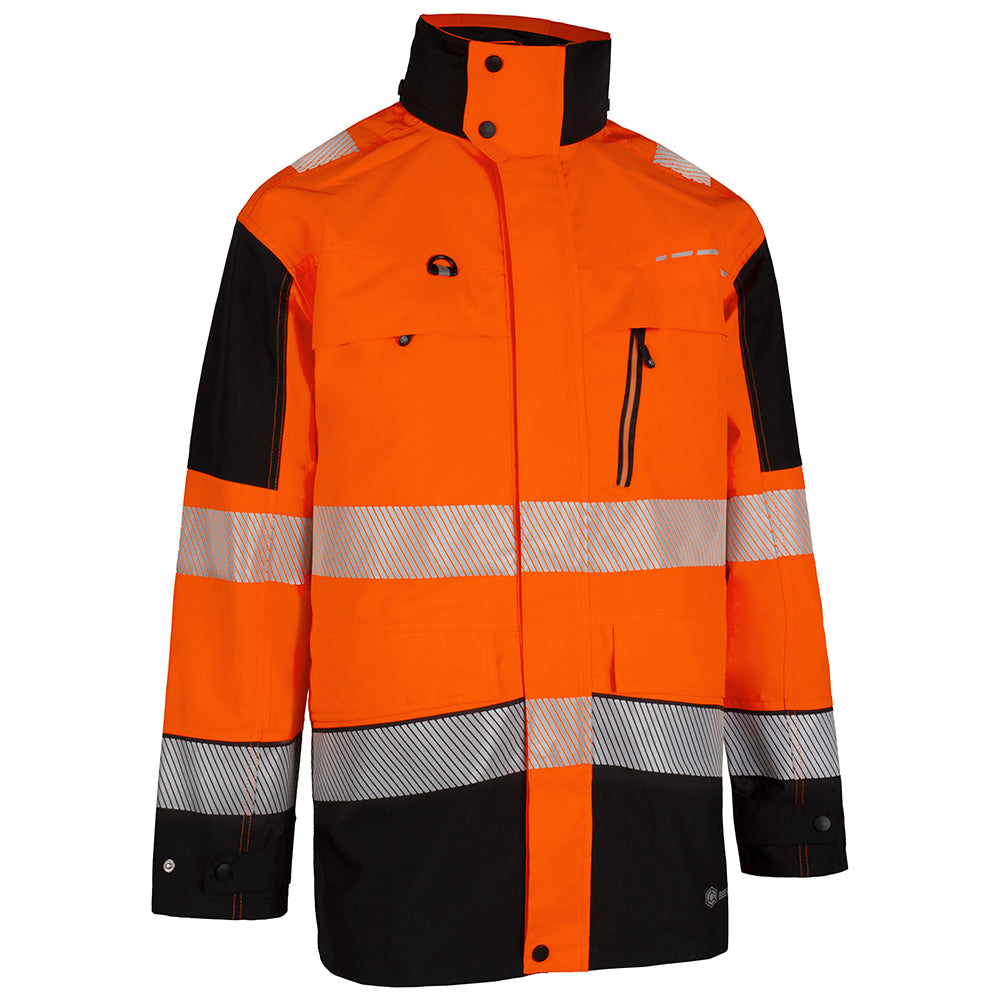 Deltic Hi-Vis Two-Tone Ripstop Breathable And Waterproof Rail Jacket