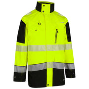 Deltic Hi-Vis Two-Tone Ripstop Breathable And Waterproof Rail Jacket