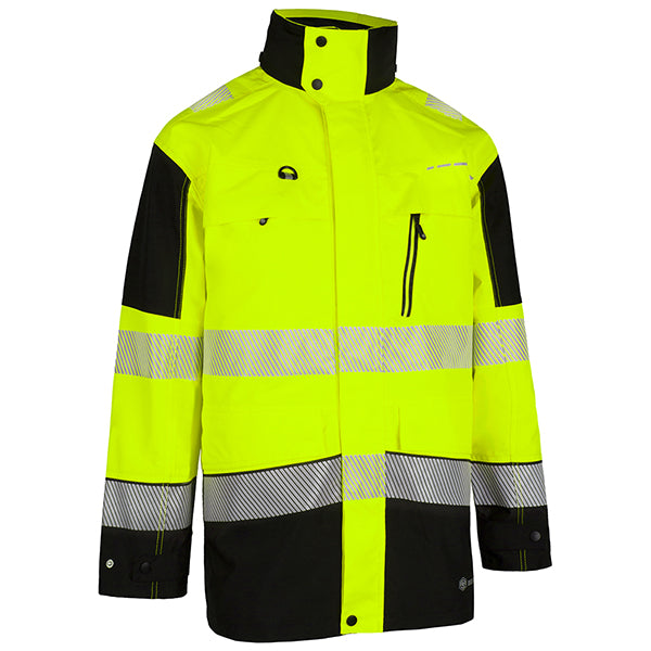 Deltic Hi-Vis Two-Tone Ripstop Breathable And Waterproof Rail Jacket