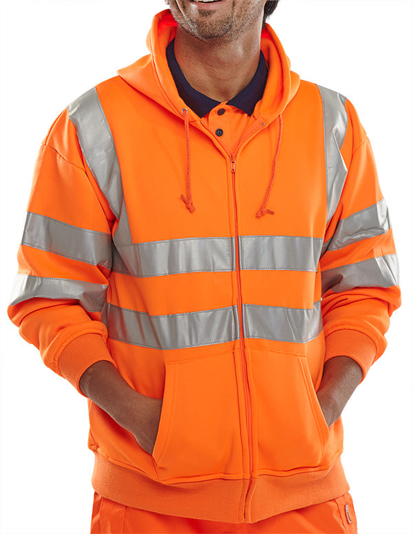 Essential Hi-Vis Zipped Hoodie