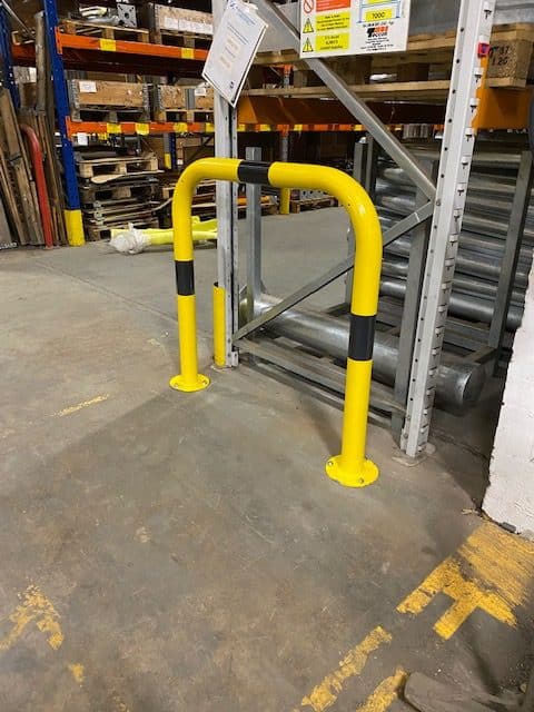 Black & Yellow Hooped Barrier | 48mm to 101mm - Store Fittings Direct