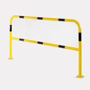 Black & Yellow Hooped Barrier | With Cross Bar 48mm to 90mm - Store Fittings Direct