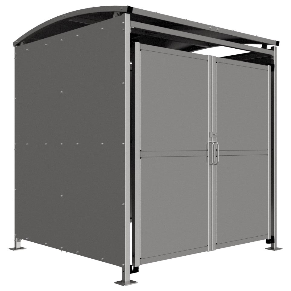Blencoe Secure Storage Shelter - Steel Clad Gates - Store Fittings Direct