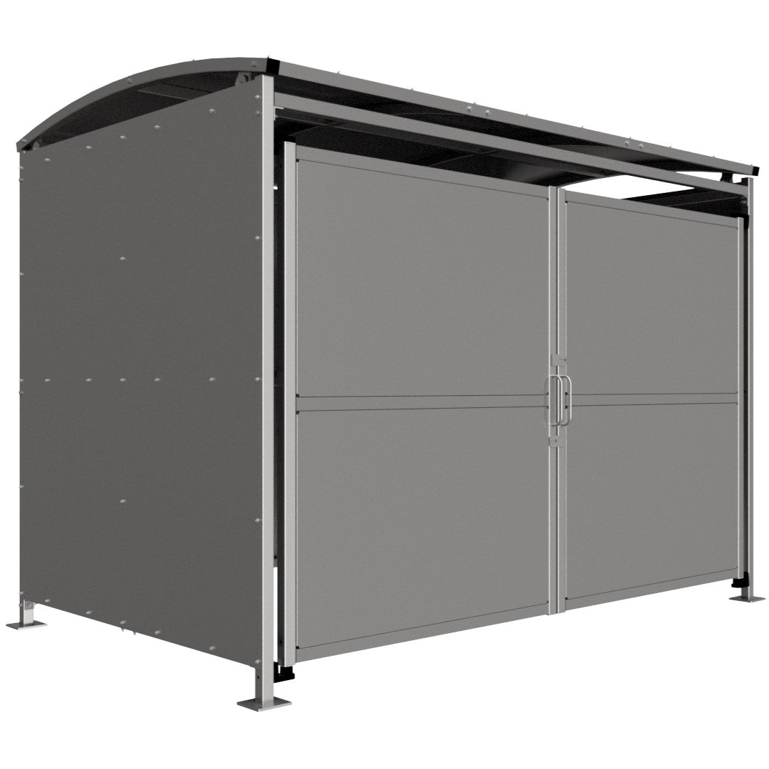 Blencoe Secure Storage Shelter - Steel Clad Gates - Store Fittings Direct