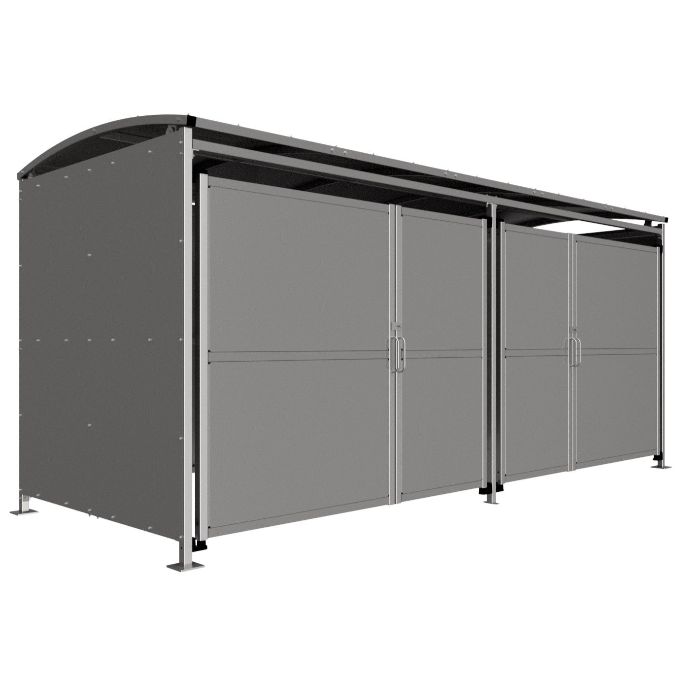 Blencoe Secure Storage Shelter - Steel Clad Gates - Store Fittings Direct