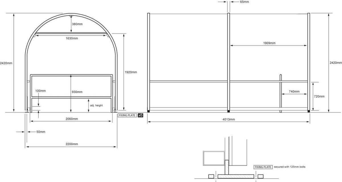 Broughton Shopping Trolley Shelter - Store Fittings Direct