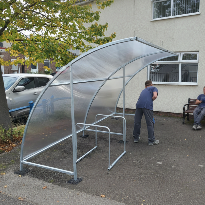Budget Smoking & Bike Shelter Bundle - Store Fittings Direct