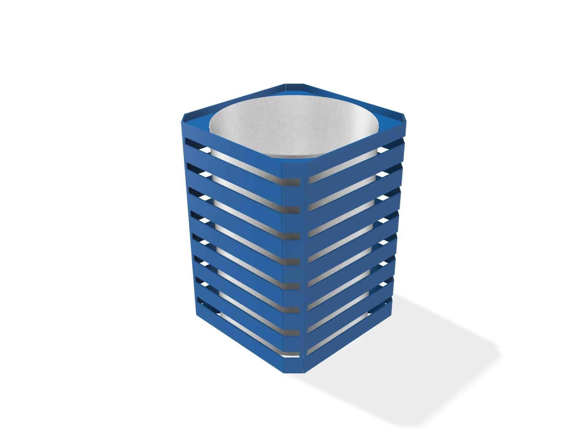 Carlton Litter Bin - Galvanised, Galv Powdercoated or Stainless Steel