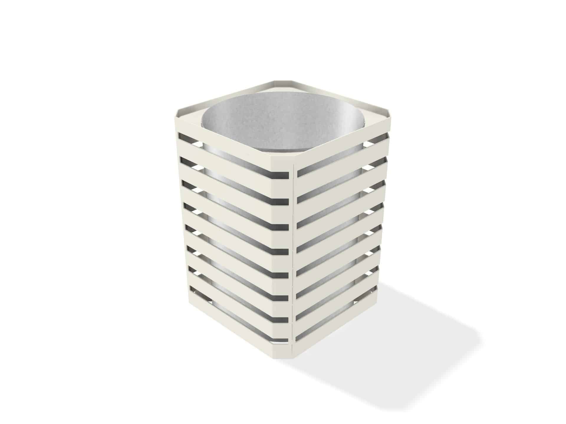 Carlton Litter Bin - Galvanised, Galv Powdercoated or Stainless Steel