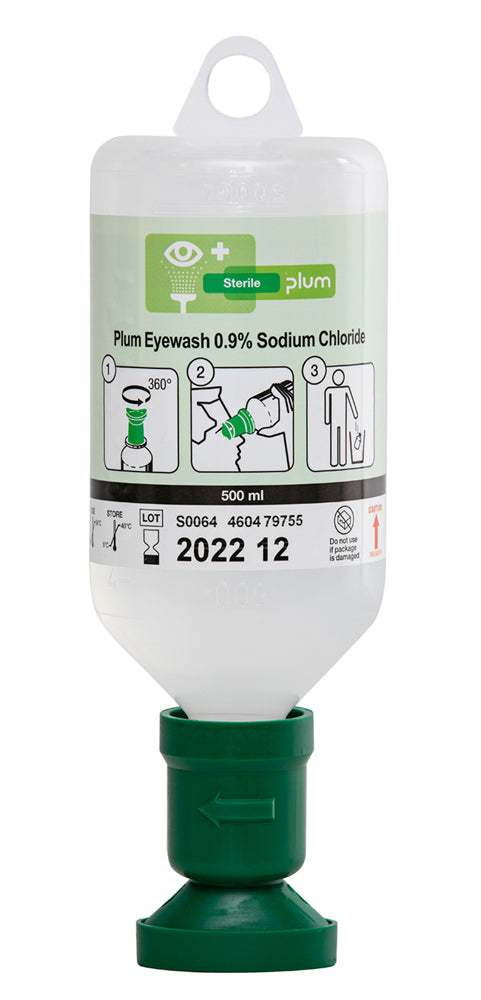 Plum Safety Eyewash 200ML 0.9% Sodium Chloride with Eyecup