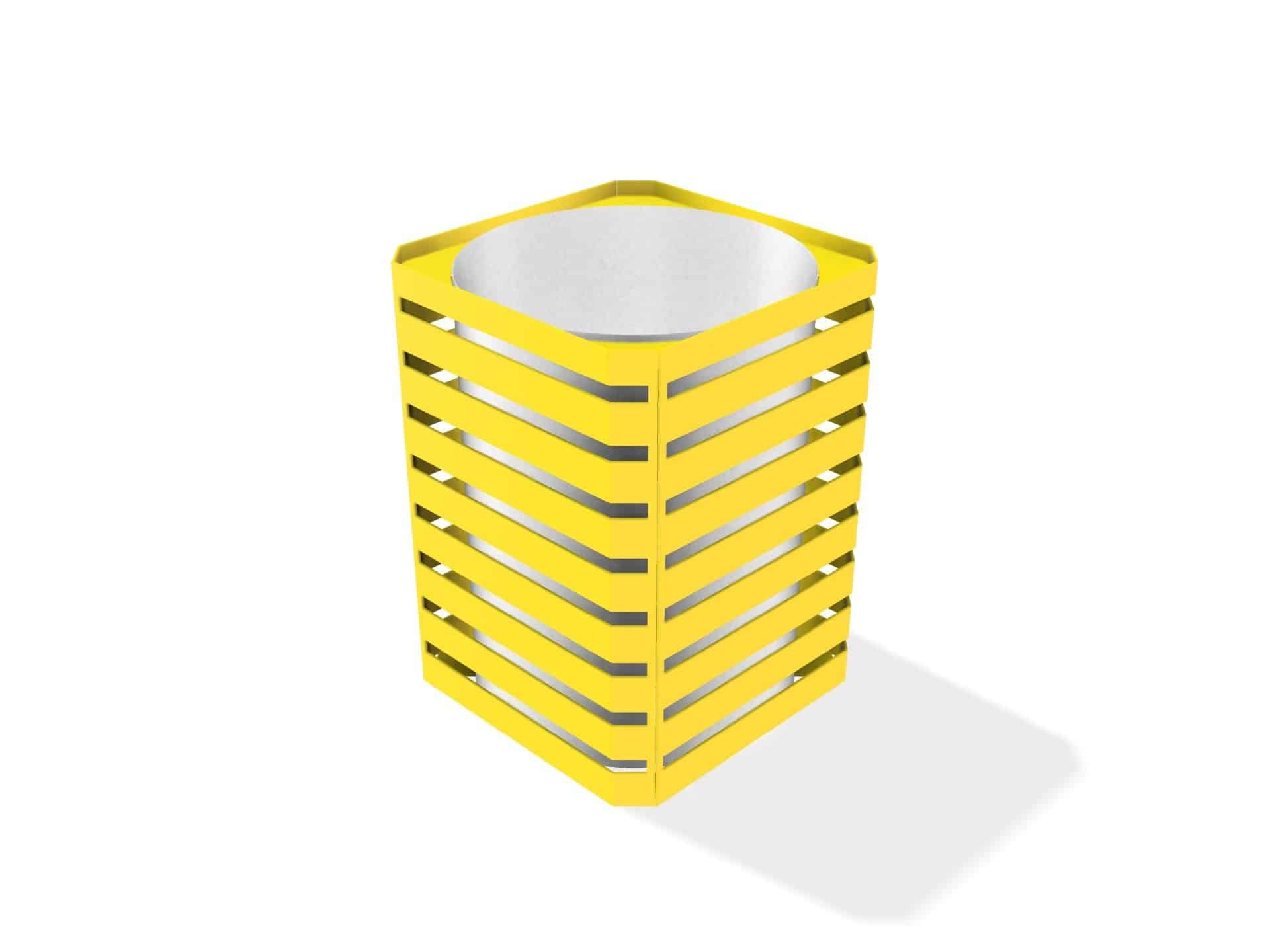 Carlton Litter Bin - Galvanised, Galv Powdercoated or Stainless Steel - Store Fittings Direct