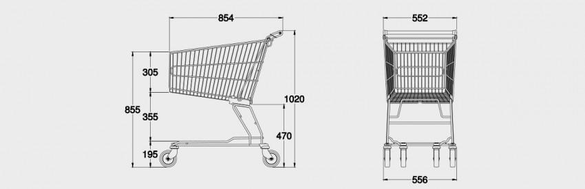 Child Seat Shopping Trolley | Medium 120L - Store Fittings Direct