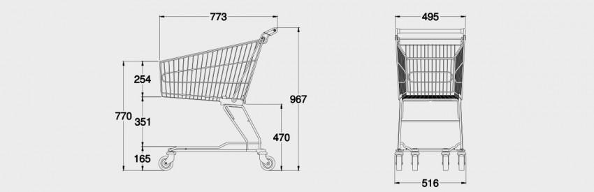 Child Seat Shopping Trolley | Small 80L - Store Fittings Direct