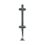 Chrome Wheelie Protection Post | Trolley Guide - Store Fittings Direct