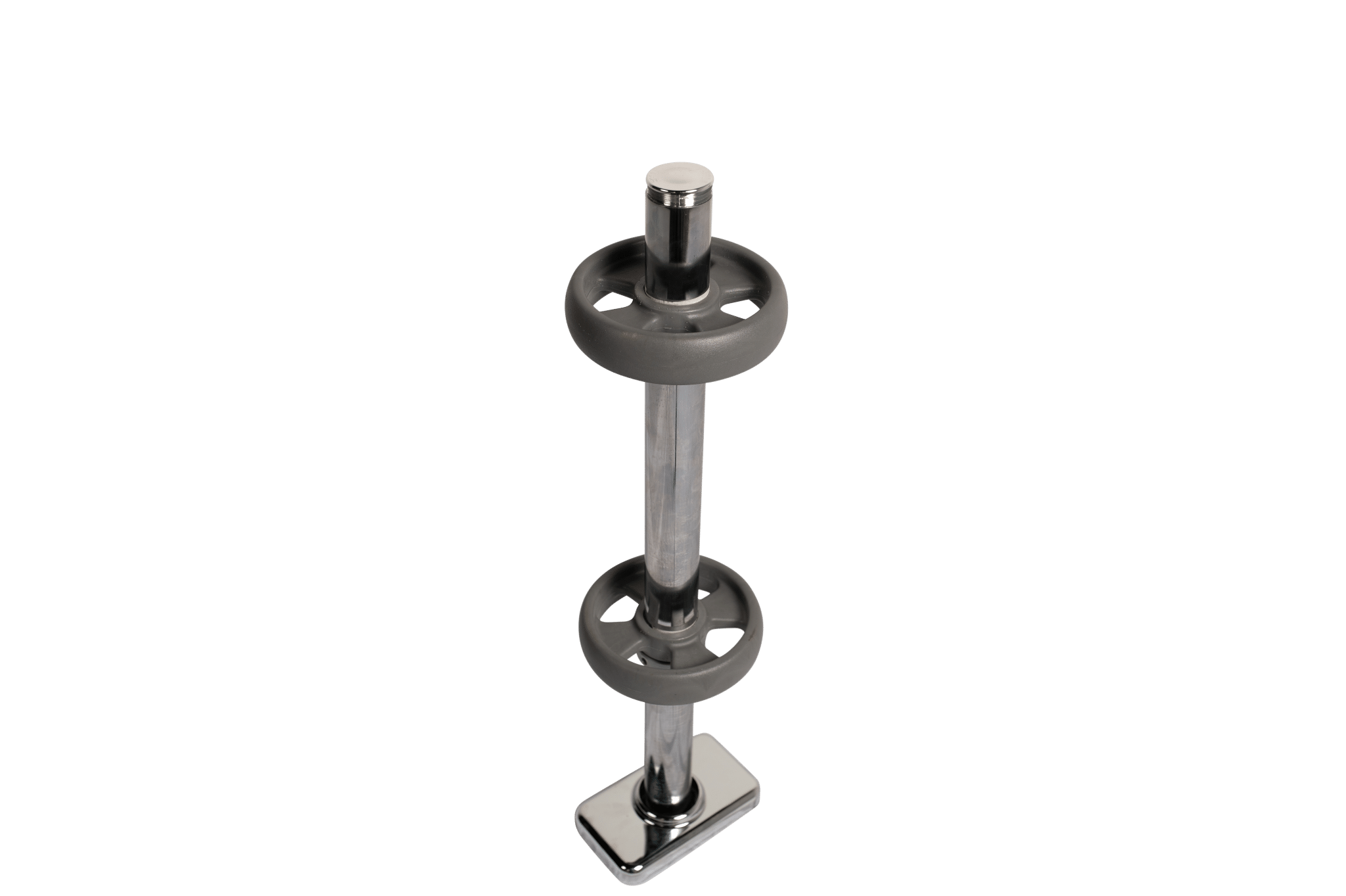 Chrome Wheelie Protection Post | Trolley Guide - Store Fittings Direct