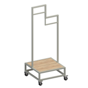 Clothes Rail Display Stand - Split Level - Store Fittings Direct