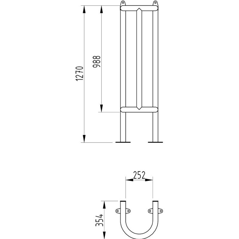 Column Post Protector | 48mm Floor and Wall Mounted - Store Fittings Direct