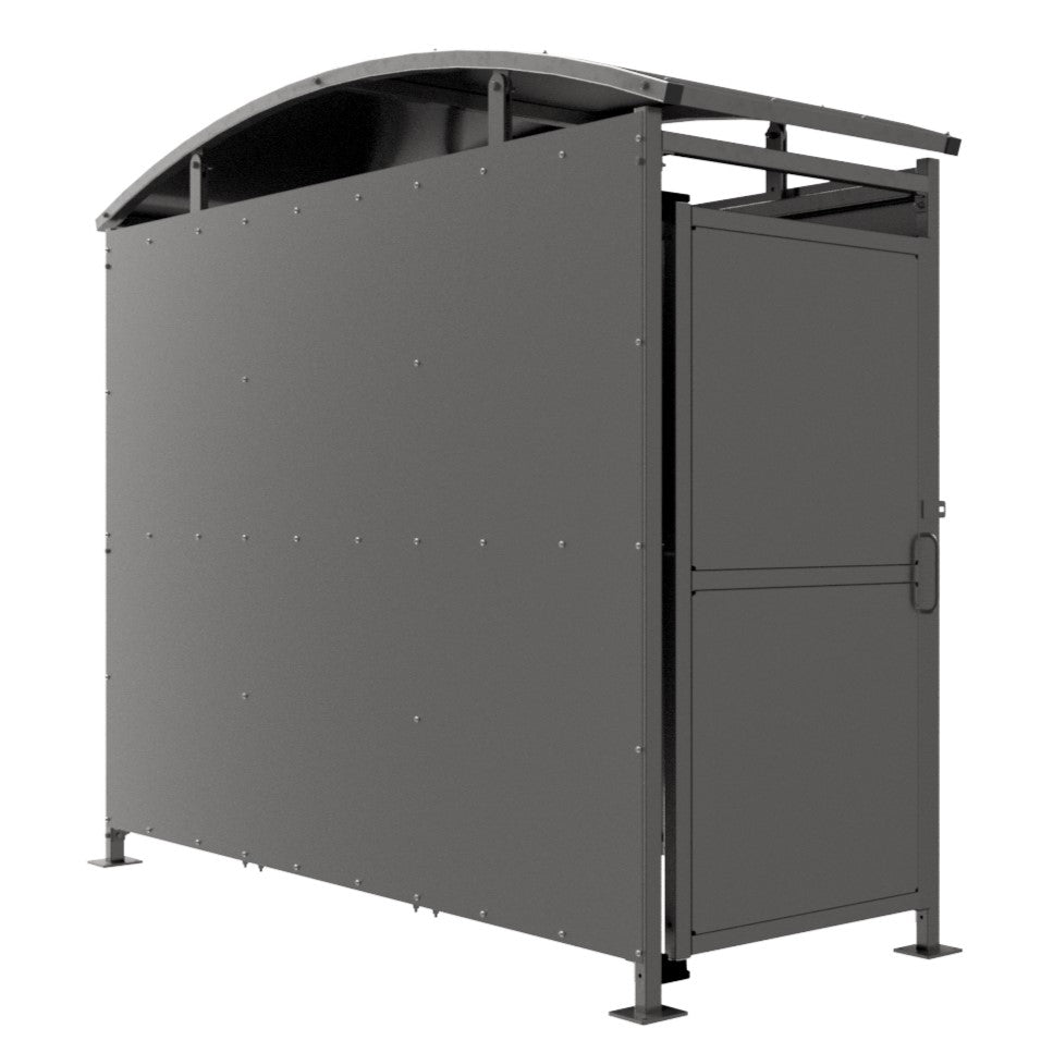 DM2 Secure Bin Shelter - Steel Clad Gates - Store Fittings Direct